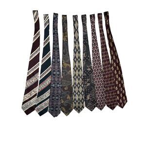 Bill Blass Men's 100% Silk Tie: Vintage Classic Geometric & Paisley Patterns